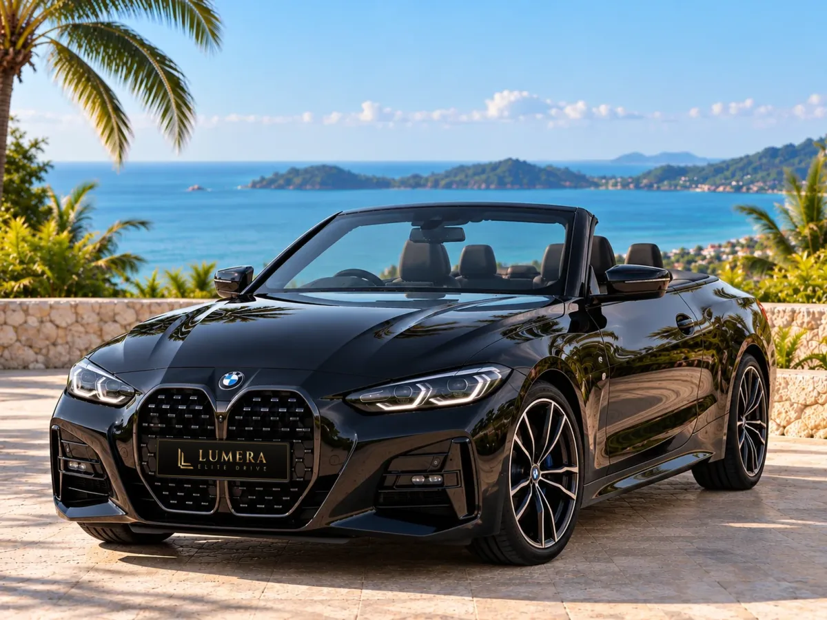 BMW 420d Cabriolet (2021, black)